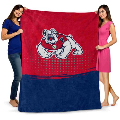 fresno state bulldogs gradient dots red blanket fashion forward