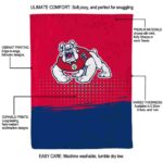 fresno state bulldogs gradient dots red blanket new arrival