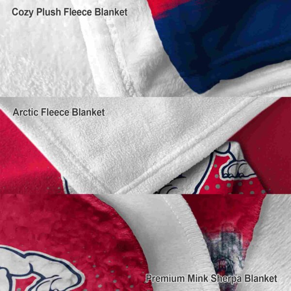 fresno state bulldogs gradient dots red blanket premium grade