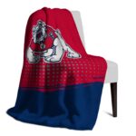 fresno state bulldogs gradient dots red blanket top rated