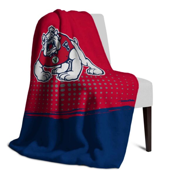 fresno state bulldogs gradient dots red blanket top rated