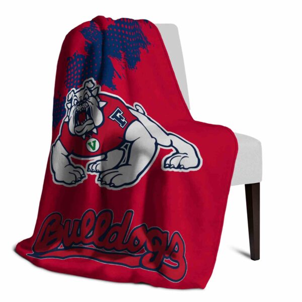fresno state bulldogs grunge texture red blanket top rated