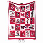 fresno state bulldogs mickey minnie red white blanket best selling