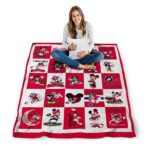 fresno state bulldogs mickey minnie red white blanket best selling