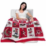 fresno state bulldogs mickey minnie red white blanket best selling