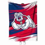 fresno state bulldogs paint streaks red white blanket best selling