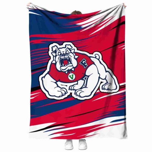 fresno state bulldogs paint streaks red white blanket best selling