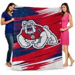 fresno state bulldogs paint streaks red white blanket best selling