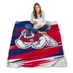 fresno state bulldogs paint streaks red white blanket best selling