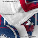 fresno state bulldogs splatter effect red blanket premium grade