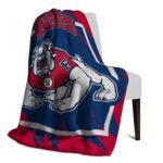 fresno state bulldogs splatter effect red blanket top rated