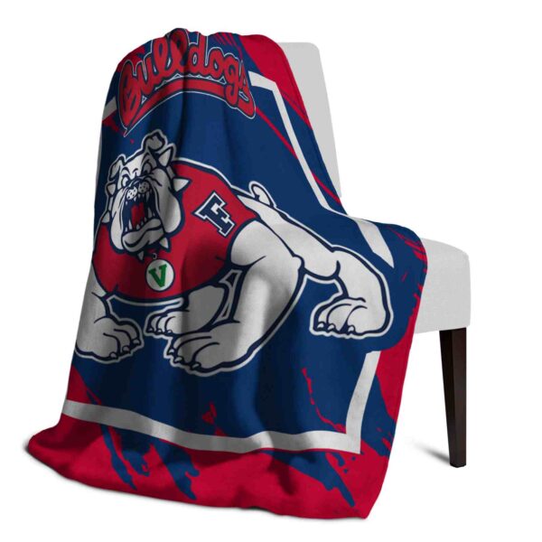 fresno state bulldogs splatter effect red blanket top rated