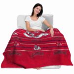 fresno state bulldogs striped pattern red blanket latest model