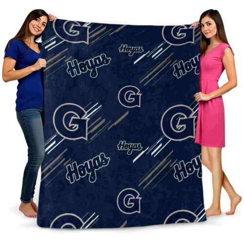 georgetown hoyas fan spirit blue blanket fashion forward