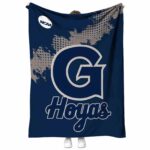 georgetown hoyas grunge texture blue blanket best selling
