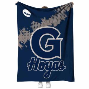 georgetown hoyas grunge texture blue blanket best selling