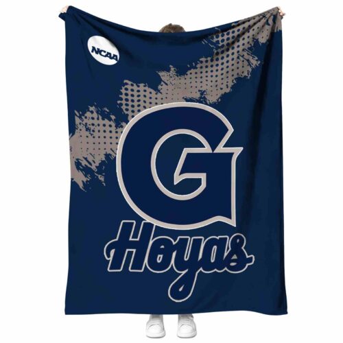 georgetown hoyas grunge texture blue blanket best selling