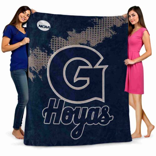 georgetown hoyas grunge texture blue blanket fashion forward