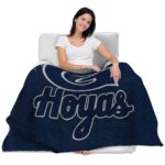 georgetown hoyas grunge texture blue blanket latest model