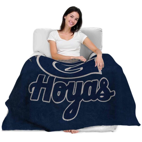 georgetown hoyas grunge texture blue blanket latest model