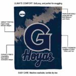 georgetown hoyas grunge texture blue blanket new arrival