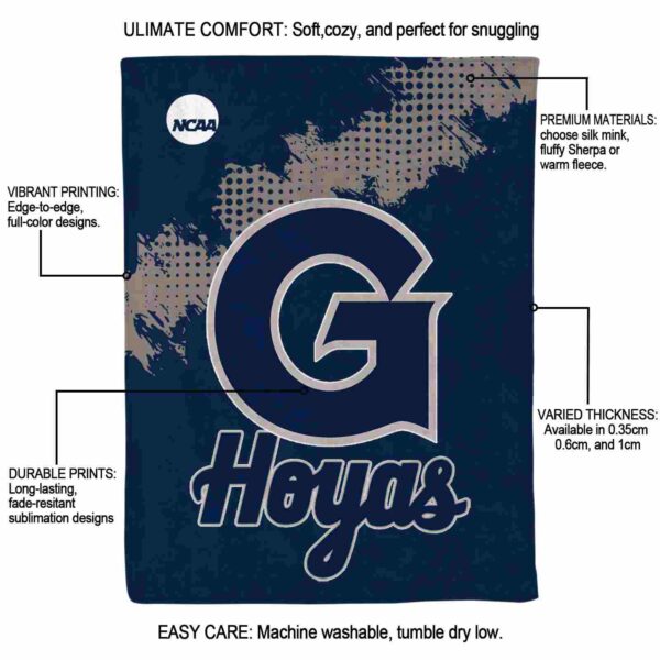 georgetown hoyas grunge texture blue blanket new arrival