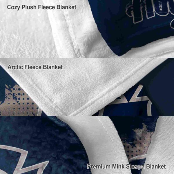 georgetown hoyas grunge texture blue blanket premium grade