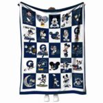 georgetown hoyas mickey minnie blue white blanket best selling
