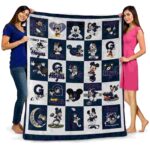 georgetown hoyas mickey minnie blue white blanket best selling