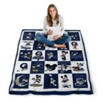 georgetown hoyas mickey minnie blue white blanket best selling
