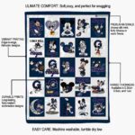 georgetown hoyas mickey minnie blue white blanket best selling