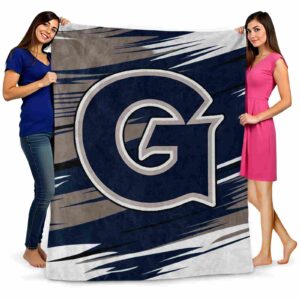 georgetown hoyas paint streaks blue white blanket fashion forward