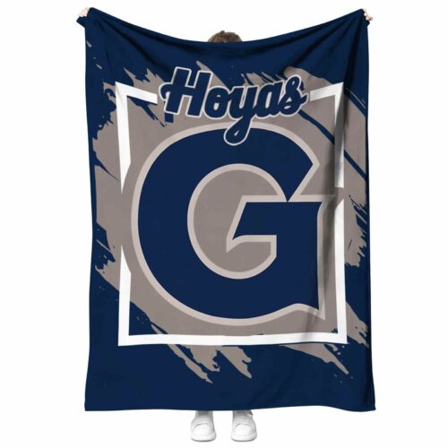 georgetown hoyas splatter effect blue blanket best selling