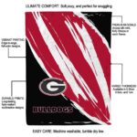 georgia bulldogs brushstrokes red white blanket best selling