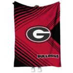 georgia bulldogs diagonal stripes red blanket best selling