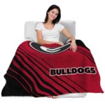 georgia bulldogs diagonal stripes red blanket latest model