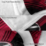 georgia bulldogs diagonal stripes red blanket premium grade