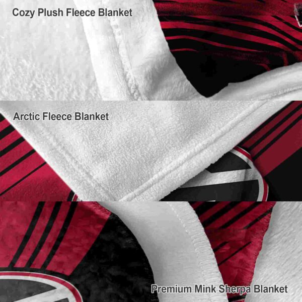 georgia bulldogs diagonal stripes red blanket premium grade