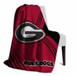 georgia bulldogs diagonal stripes red blanket top rated