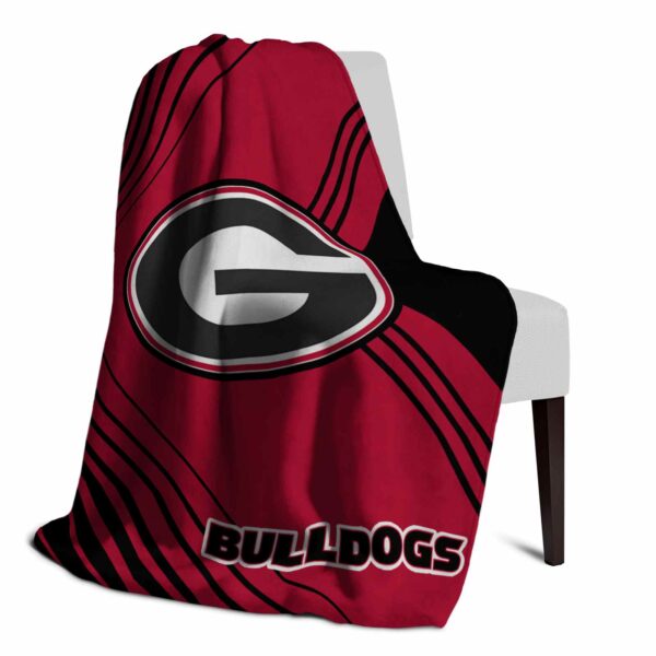 georgia bulldogs diagonal stripes red blanket top rated