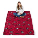 georgia bulldogs diehard fans red blanket high quality