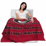 georgia bulldogs fan pride red blanket latest model