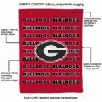 georgia bulldogs fan pride red blanket new arrival