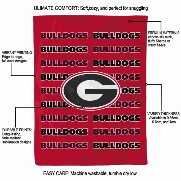 georgia bulldogs fan pride red blanket new arrival