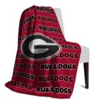 georgia bulldogs fan pride red blanket top rated