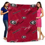 georgia bulldogs fan spirit red blanket fashion forward