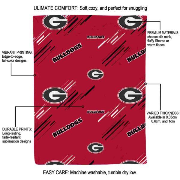 georgia bulldogs fan spirit red blanket new arrival