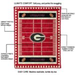 georgia bulldogs football field red blanket best selling