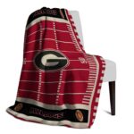 georgia bulldogs football field red blanket best selling