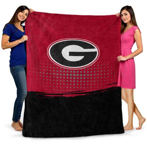 georgia bulldogs gradient dots red blanket fashion forward